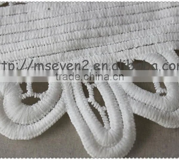Wholesale Soft White Cotton Lace Collar, Embroidery Cotton Collar Lace for Ladies Wear photo-5