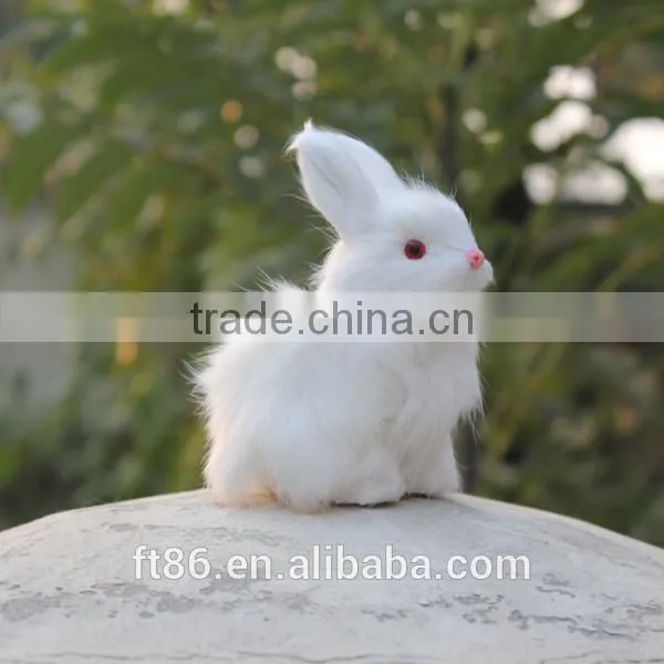 Faux White Rabbit Make Fur Life Size Animal Replica Easter Bunny photo-5