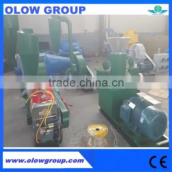 CE Approved Diesel Drive Combind Pellet Mill With Diesel Motor Crusher SK-300PC photo-3