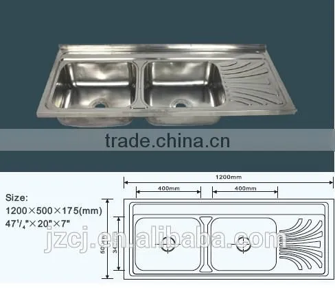 JZ-335 120x50 Export Iraq New Items Stainless Steel Kitchen Sink photo-5