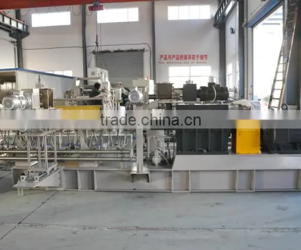 Black pp pe Calcium Carbonate Plastic Filler Masterbatch Granules Twin Screw Extruder photo-5