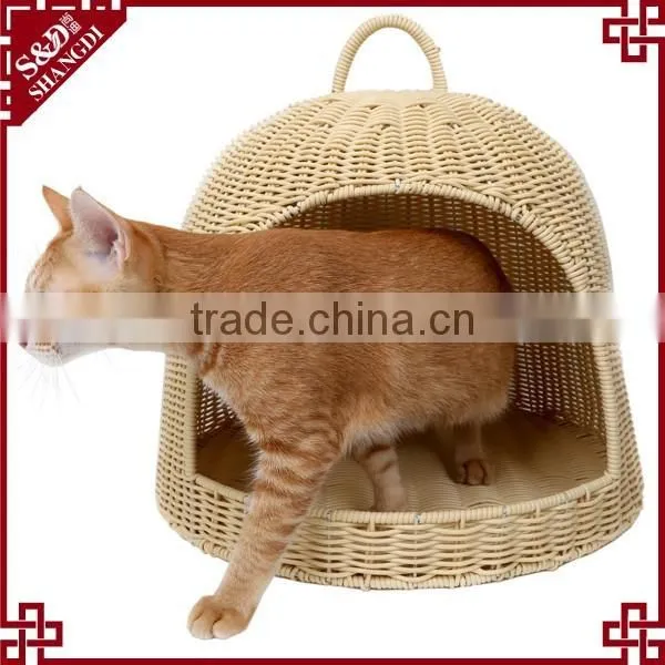 S&D Wholesale Products Pet Beds & Accessories Ger Shaped Crib Fashion Plastic Rattan Dog Cat House Pet Bed photo-3