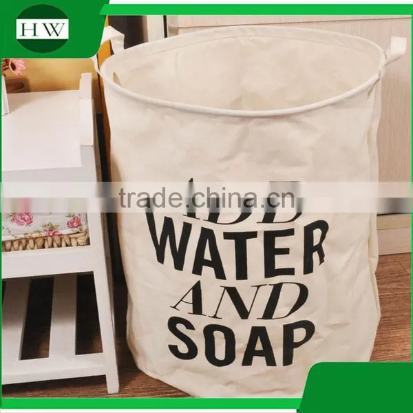 Promotion Gift Foldable Cotton Canvas Linen Fabric Kids Children Baby Clothing Toy Storage Basket photo-2