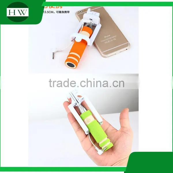 Mini Pocket Foldable Monopod Foldable Selfie Stick 2015 Monopod Selfie Stick With Cable for Mobile Phone and Digital Camera photo-3