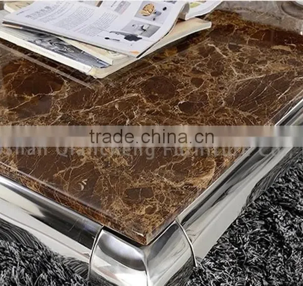 Mable Top Silver Coffee Table Tea Table Set photo-2