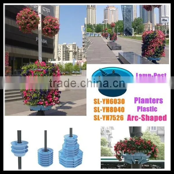 Lamp Post Flower Garden Ideas for Lamp Post Flower Garden Baskets Greening Decoration, Lamp Post Planter photo-2
