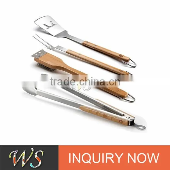 Famous Hot Selling 2017 Trending Products Wooden Handle Bbq Tool Set photo-2