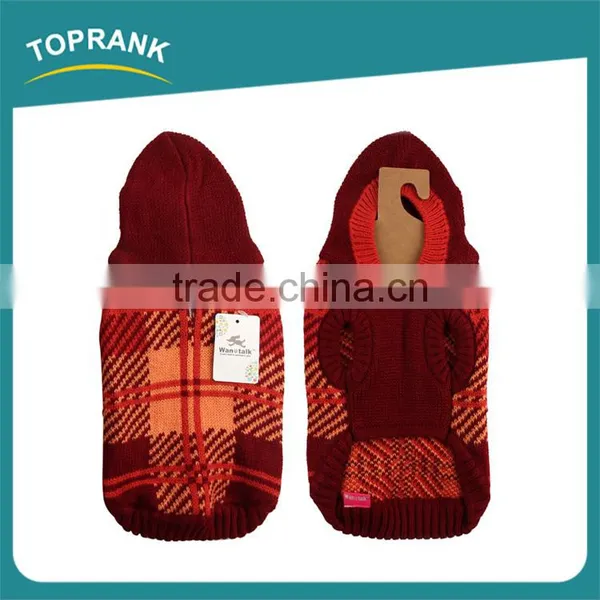 Wholesale Pet Apparel Classical Grid Patterned Dog Clothes Winter With Hat photo-3