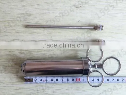 Factory Direct Sale 2oz 2 Needles Stainless Steel Food Syringe Turkey Syringe Food Injector Kitchen Tool photo-4
