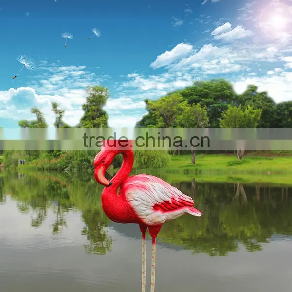 Wholesale Large Resin Garden Animal Statues Fiberglass Flamingo Statue photo-3