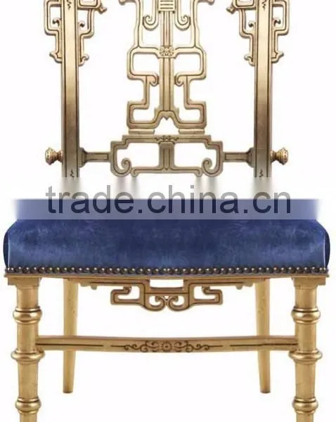 Nice Designed Classic European Solid Wood Carving Golden Royal Chair With Chinoiserie Influenced BF12-04264a