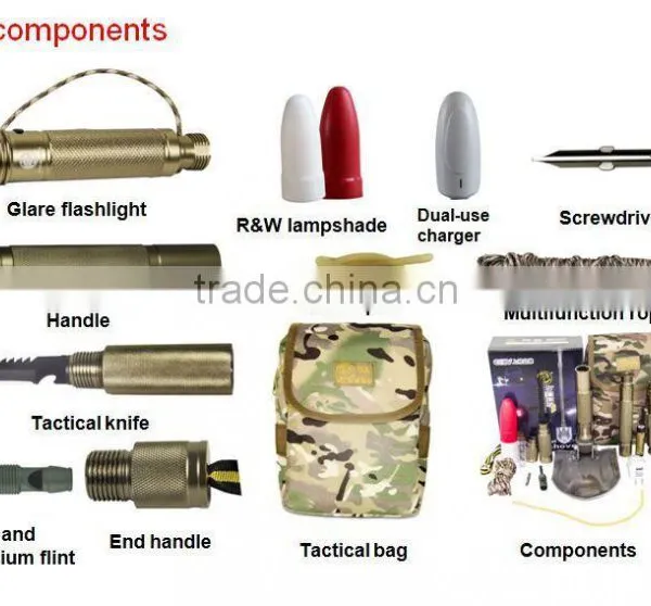 Ultimate Survival 30 in 1 Shovel Hammer Hoe Axe Knife Emergency Camping & Hiking Gear Kit Tools photo-6