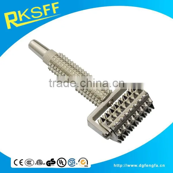 Zinc Alloy Handheld Head Massage Roller With Silver Plated photo-3