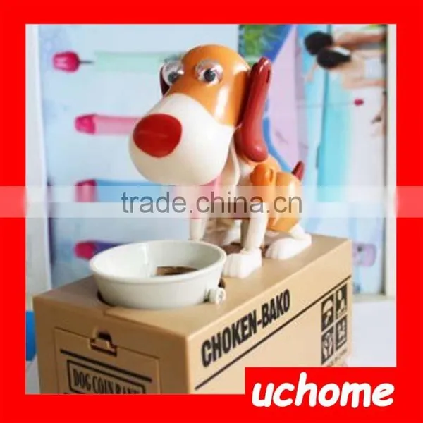 UCHOME Hot Selling Christmas Gift Plastic Carton Eating Dog Coin Bank photo-3