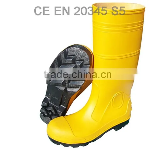 Pvc Safety Shoes Rain Boots Working Gumboots Supply photo-4