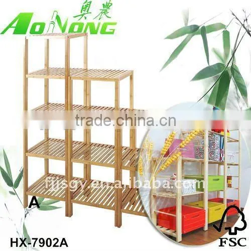 Modern 5 Tiers Bamboo Display Shelf/rack photo-3