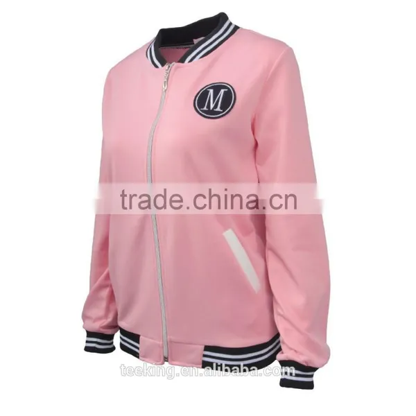 Ladies College Jacket Ladies Embroidery Baseball Jacket photo-2
