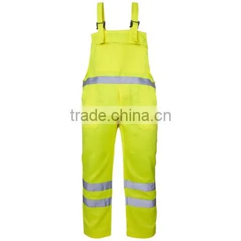 Hi Vis Poly Cotton Bib Trousers Workwear photo-4