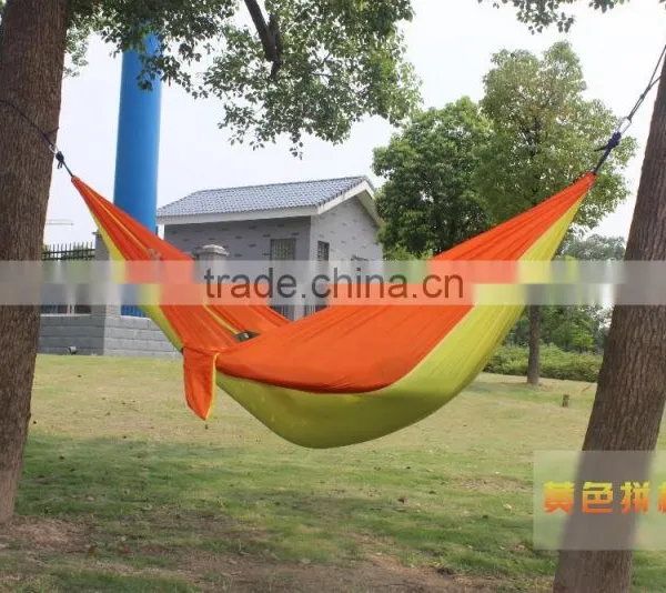 Shuoyang Portable Camping Hammock-100% Ripstop Parachute Nylon Outdoor Double Hammock With Free Hammock Straps & Carabiners photo-2