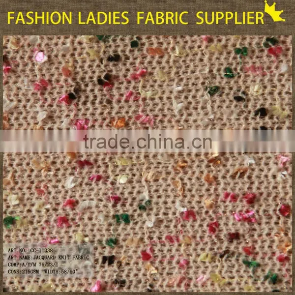 Hot Sales Ladies Fashion Fabric Acrylic Polyester Metallic Jacquard Fabric photo-2