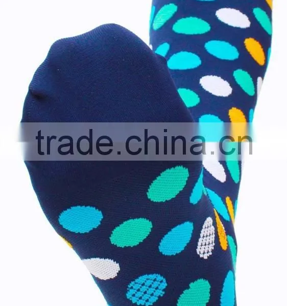Compression Socks With Polka Dots Made of Nylon and Spandex photo-3