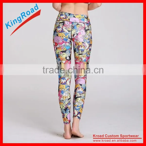Nylon Spandex Dry Fit Custom Compression Pants Sport Yoga Tights photo-2
