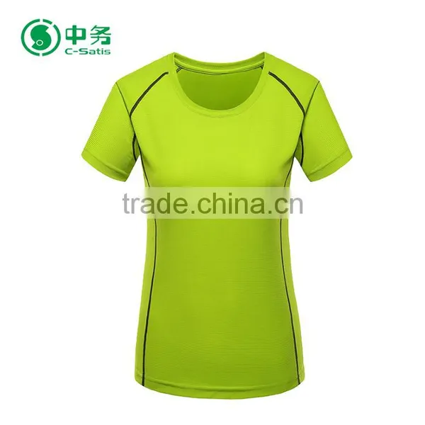 New Pattern Quick Dry Round Neck Sublimation Sport Running T Shirt for Women photo-3