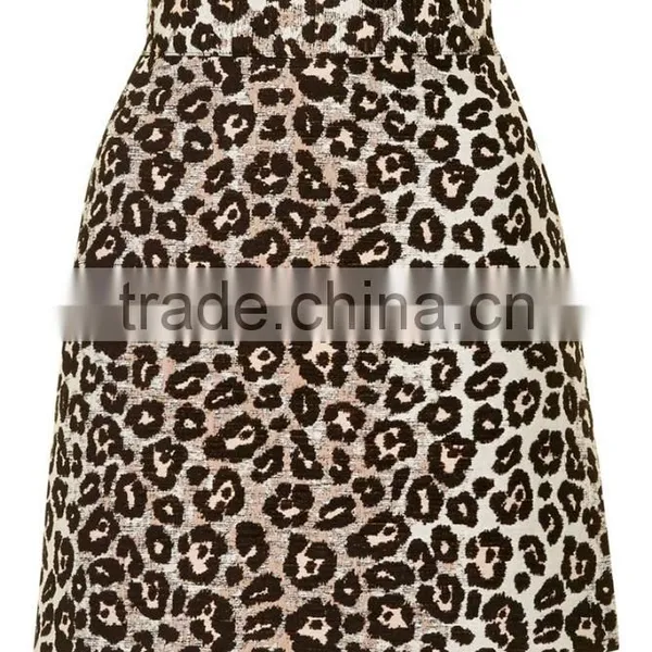 Customized Made Animal Leopard A Line Skirt For Ladies High Waist Sexy Skirt Cheap Sareer Wholesale photo-2