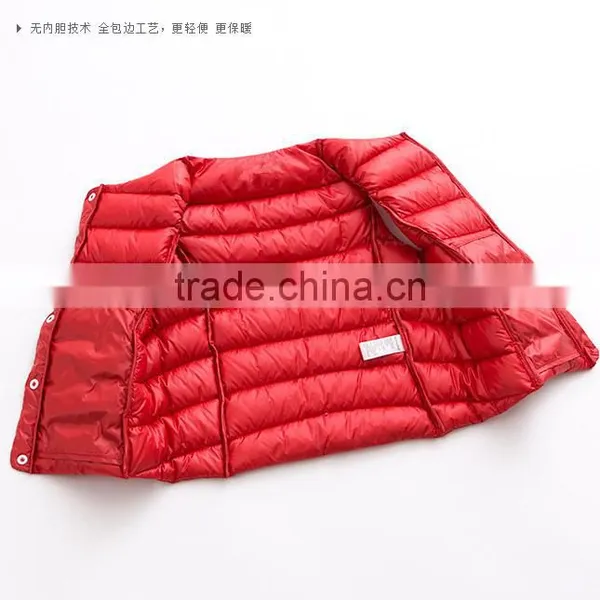 High Quality Casual Boys Winter Down Feather Filled Kids Padded Vests photo-5