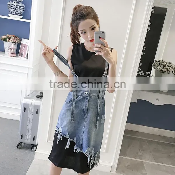 Z&M Women'sThe Cowboy Short Skirt The Skirt With Shoulder-straps Classic Dresses photo-2