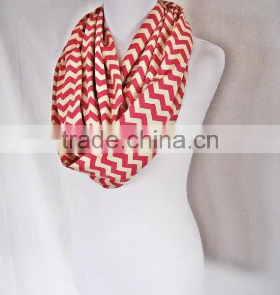 Red and White Stripe Christmas Scarf photo-2