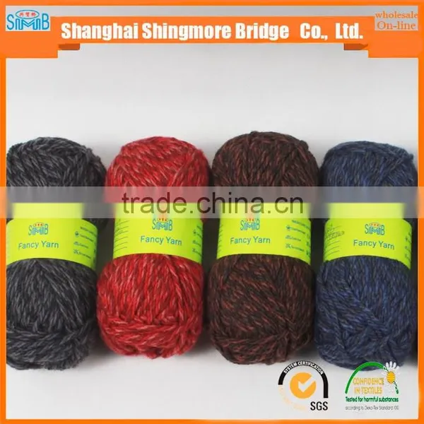 China Supplier Wholesale Wool Acrylic Blended Fancy Yarn for Knitting Sacrf With Cheap Price photo-6