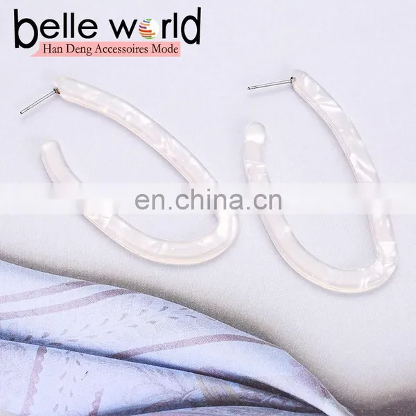 Wholesale Fashion Acetie Acid U Shaped Women's Acrylic Acetate Drop Earrings photo-5
