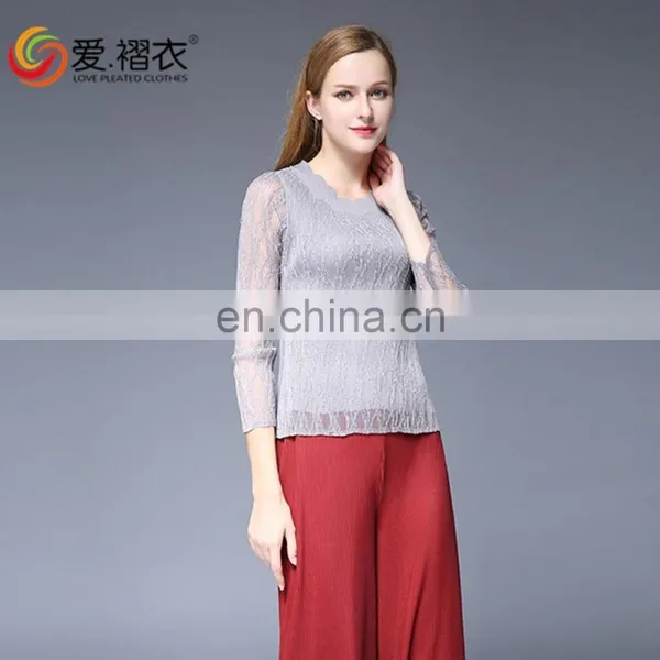 Popular Indian Women Casual Pants Wide Leg Trousers With Elastic Band photo-6