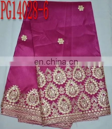 Top Quality Fashion New Design Embroidery George Fabric for Dress(PG14028) photo-6