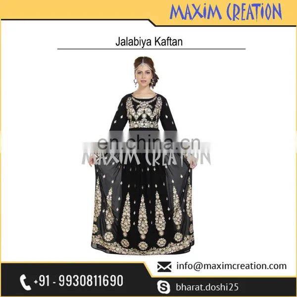 Floor Touch Evening Wear Home Gown With Unique Hand Made Embroidery Design 6368 photo-4
