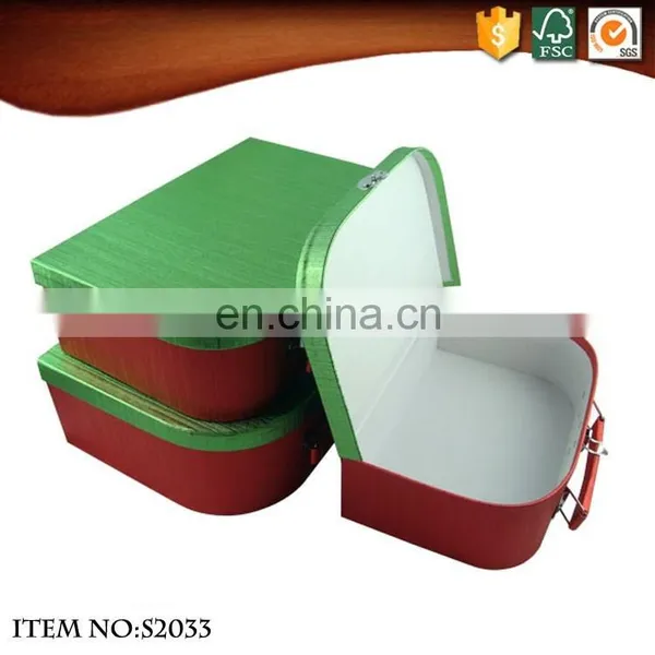 2017 Smart Fancy Paper Gift Suitcase Box Handles photo-4