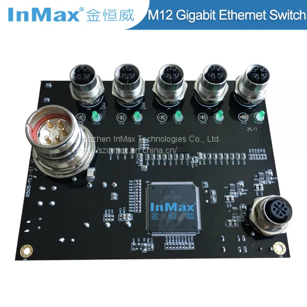 EN50155 Power Port: M23 Port M12 X-code 1000M 5 Port Gigabit Car Industrial Ethernet Switch photo-2