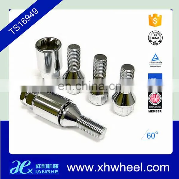 4PC 12x1.5 Chrome Steel Wheel Lug Bolt Lock Set With 2 Keys for Cars photo-2