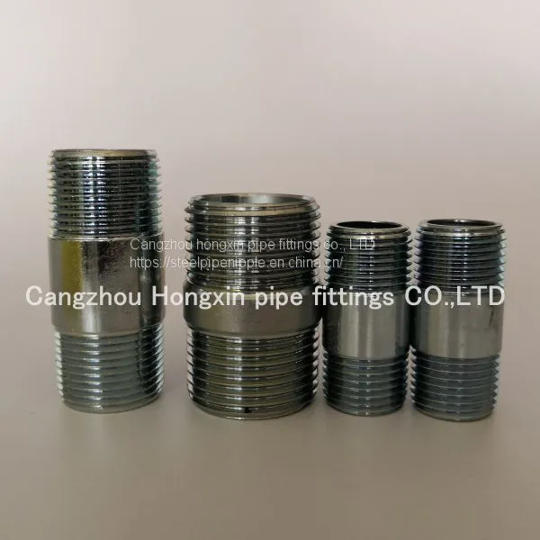 Hot Sales BSPT Carbon Steel Thread Both End Pipe Nipples