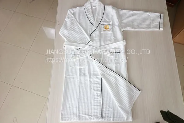 Professional High Quality White Waffle Bathrobe for Hotel photo-4