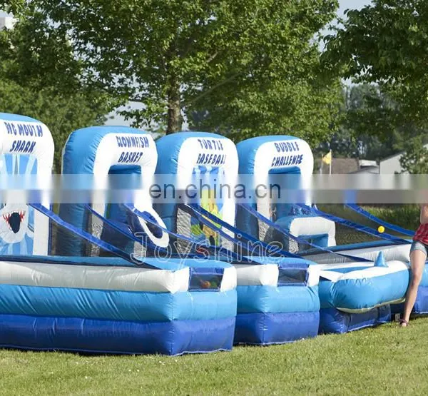 Seaworld Themed Inflatable Carnival Games Set Big Mouth Baseball Basketball Challenge Game For Children photo-2