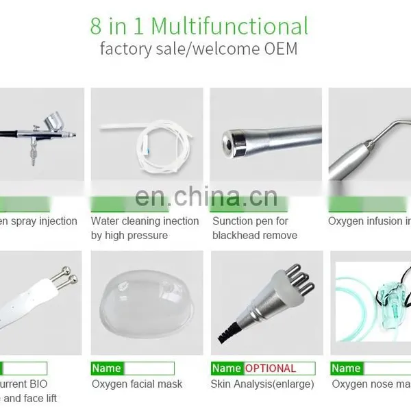 8 in 1 Water Oxygen Jet Facial Hyperbaric Oxygen Facial Machine BIO Mask With Skin Analyzer photo-5