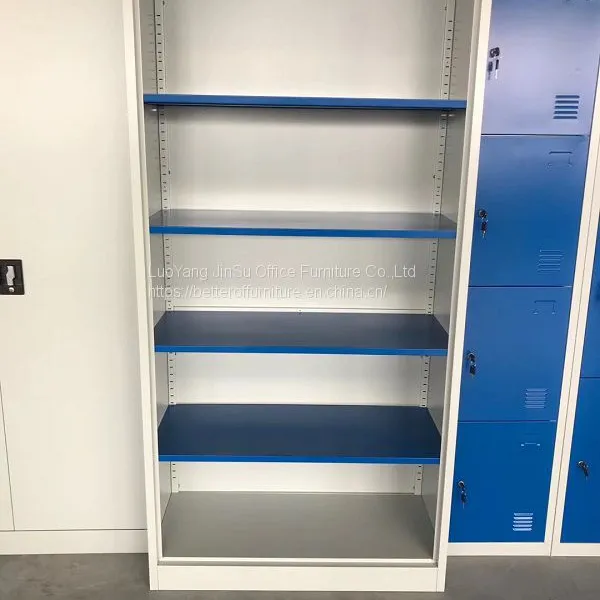 Book Shelf Blue and Gray Color Office Steel Cabinet Without Door H1850XW900XD400mm photo-3