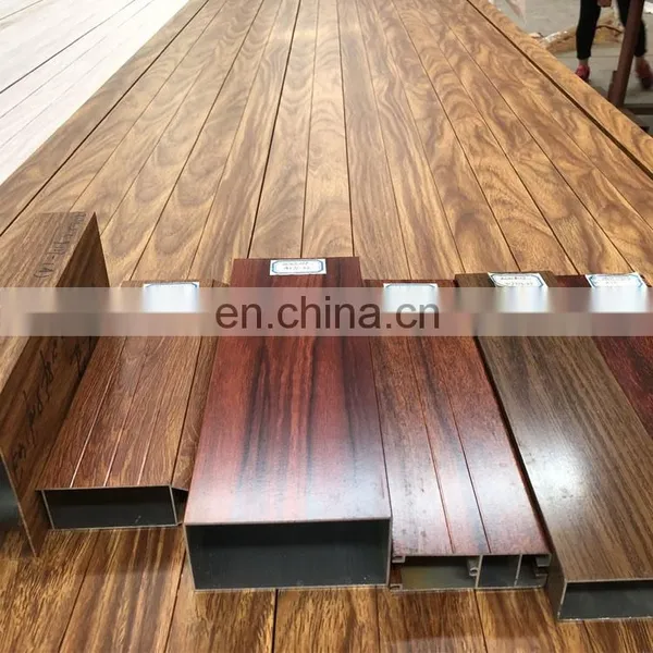 Wood Grain Powder Coating Aluminium Profile Accessories ,new Design Wood Grain Aluminium Sliding Window ,wood Colour Aluminium photo-4