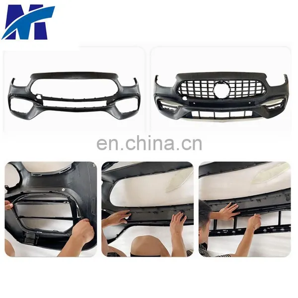 Car Thermoforming Ben z E Class E213 Assembly Full Front Bumper Body Kit Tunning Upgrade to be E63 photo-4