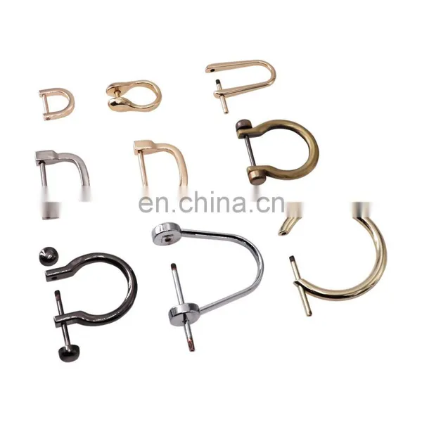 Bag Accessories Nickel Free Adjustable Clasp Alloy Screw Removable Opened D Rings Buckle For Handbags photo-2