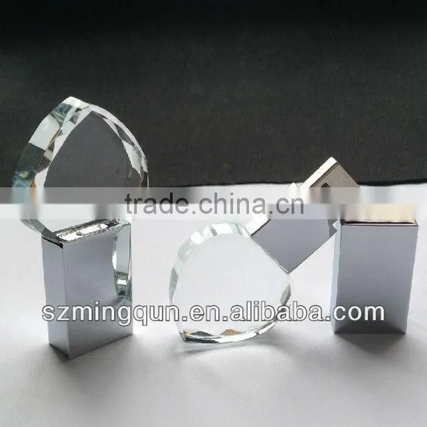 New Product Heart Shape Crystal USB Stick With LED Light Inside Gadget photo-2
