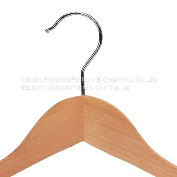 Natural Wide Shoulder Wooden Coat Hanger Rack for Display photo-2