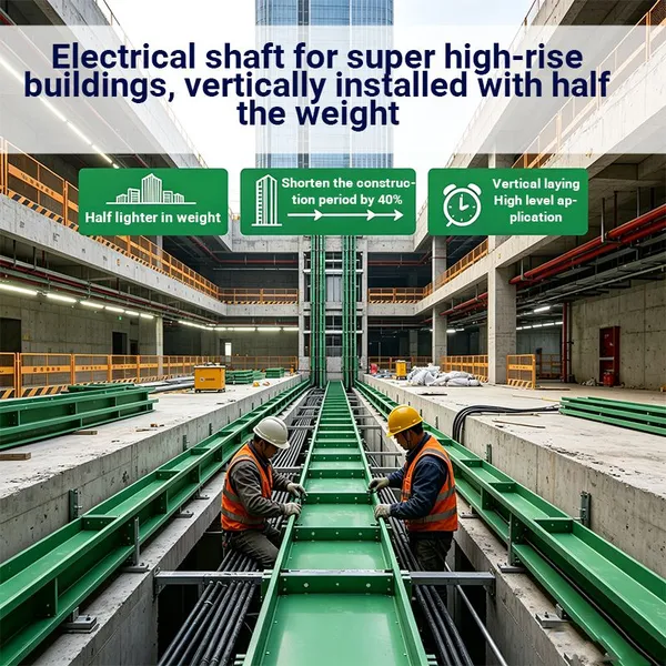 Standard ISO Certified FRP Cable Tray Qualified Industrial Fiberglass Wiring Tray
